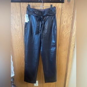 BABATON Vegan Belten pants. Color brown. Size 8. Brand new with tags.